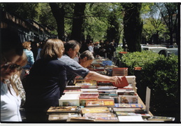 book market in Retiro Park, Madrid