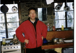 Jim at the ski hut