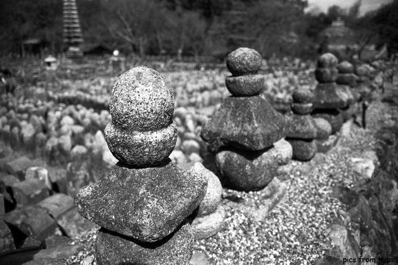 temple stones, Arashiyama