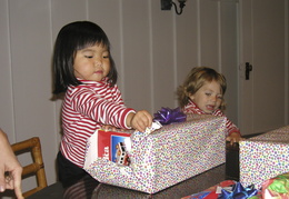 opening gifts
