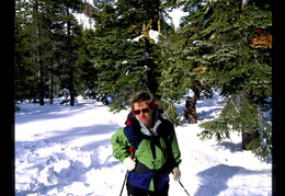 Rebecca on a ski tour