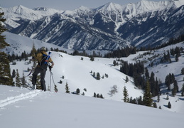 David surveys the slopes