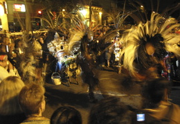 Aztec dancers please the crowds