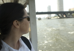 Meghan enjoying the boat ride