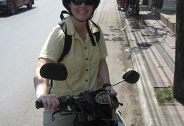 Meghan on her superbike