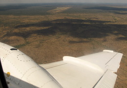 In the air over Namibia