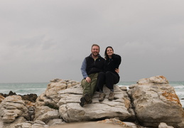 Christian & Meghan at the Southern-most point in Africa