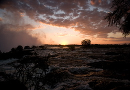 Sunset at Victoria Falls