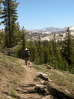Jim hiking along the trail
