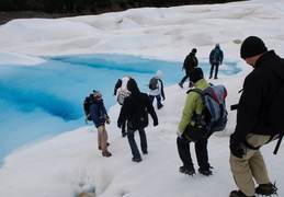 hiking along side glacial meltwater