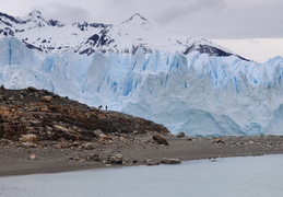 hikers in front of the Perito Moreno glacier