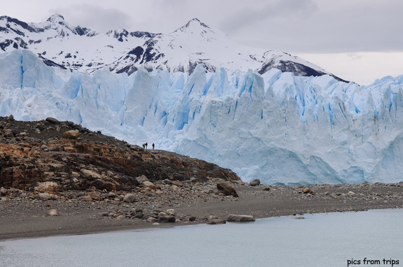 hikers in front of the Perito Moreno glacier