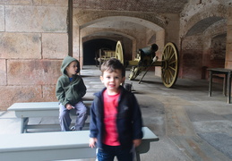 Jack and Owen at Fort Point